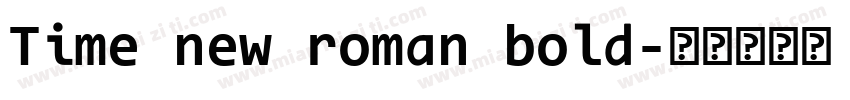 Time new roman bold字体转换